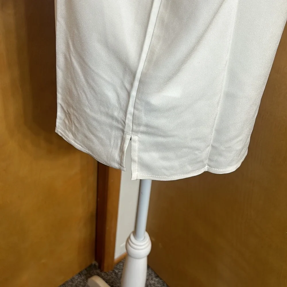 NWT J. Crew Puff Sleeve Satin-Back Crepe Top